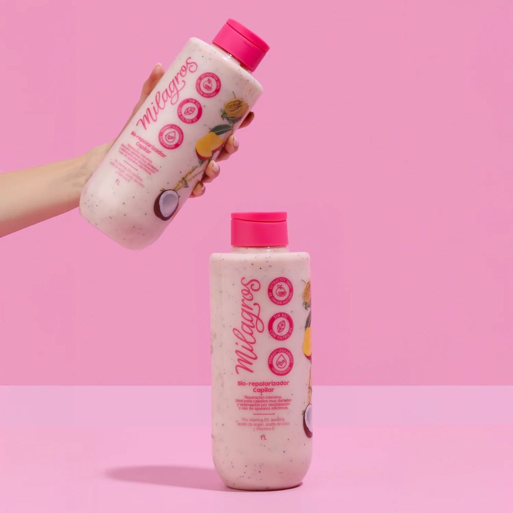 Milagros Tratamiento Biorepolarizador ideal para cabellos muy danados y estancados 1 Litro